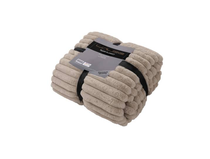 Felldecke, Taupe, Textil, 150x200 cm, Heimtextilien, Wohntextilien, Decken, Kuscheldecke