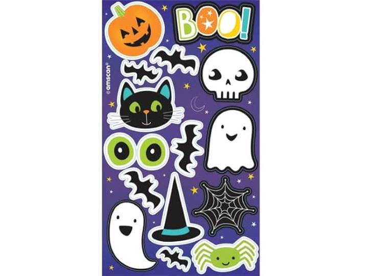 Amscan stickervel Halloween junior papier paars/wit 4 stuks