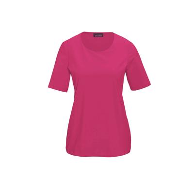 Langarm-Poloshirt GOLDNER "Gepflegtes Shirt in formstabiler Ware", Damen, Gr. 38, pink, Obermaterial: 82% Polyester PES. 18% Elasthan EL., normal, Rundhals, Sonstiges, Shirts, Ohne