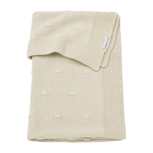 Meyco ledikantdeken Knots beige voor baby's