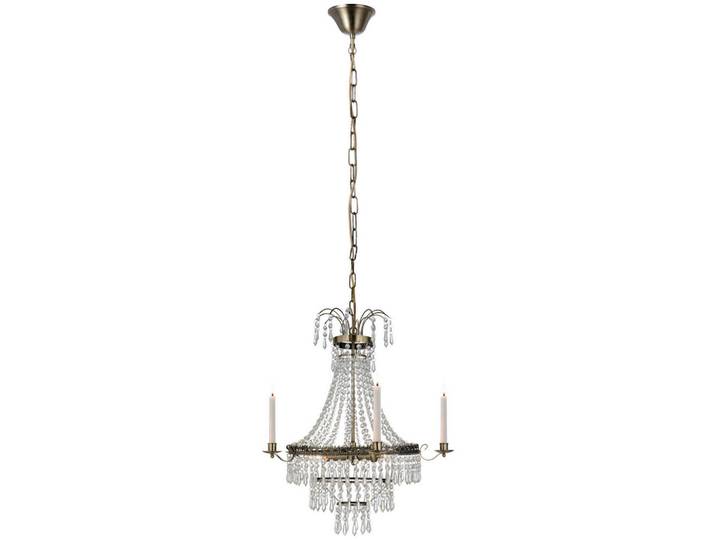 Markslöjd Kronleuchter Marielund, Messingfarben, Transparent, rund, 50x52x50 cm, ohne Chemie, Lampen & Leuchten, Innenbeleuchtung, Hängeleuchten, Kronleuchter