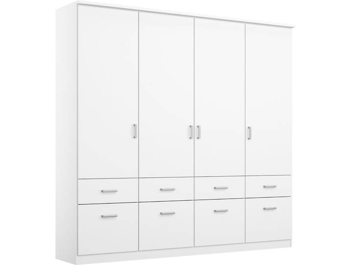 Kleiderschrank RAUCH Kleiderschrank Schrank Garderobe deckenhoher Schrank BREMEN , weiß, B:181cm H:199cm T:58cm, Holzwerkstoff, Schränke, Kleiderschrank, in vielen Farbvariationen, inkl. Kranzblende MADE IN GERMANY