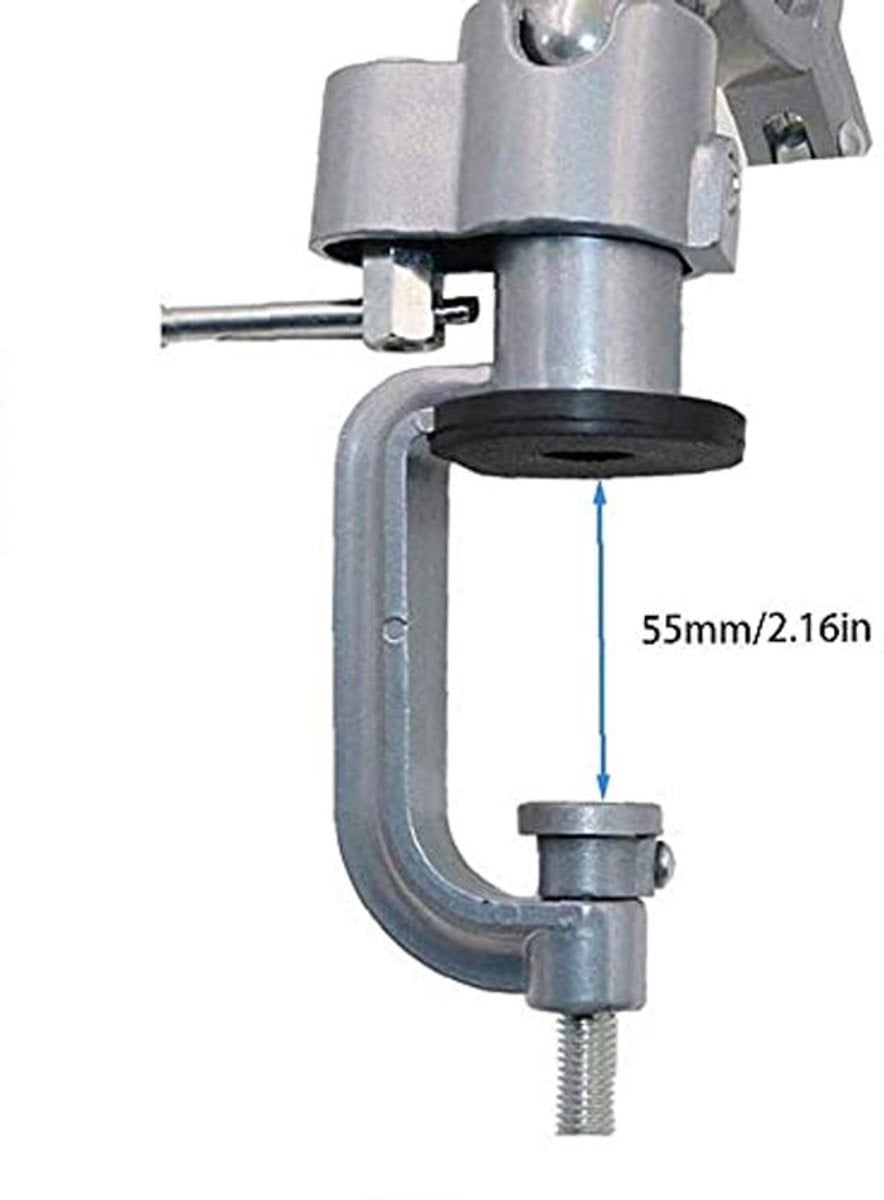 Mini Vice Draaibare Multi-angle Vice Aluminium - Zilveren Klem-op Tafel voor Houtbewerking