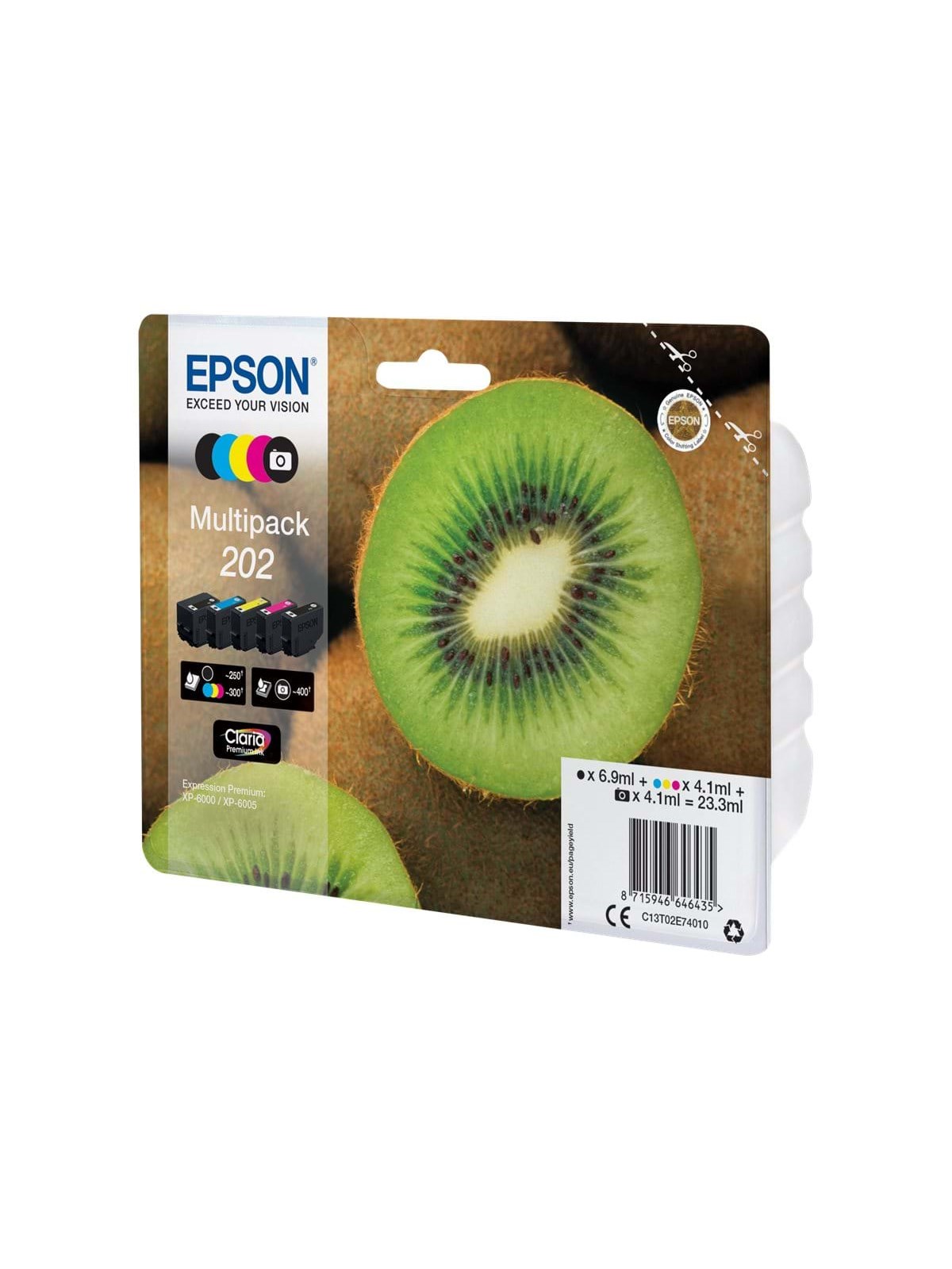 Epson 202 Multipack - 5 pakker - sort gul cyan magenta foto-sort - original - blækpatron