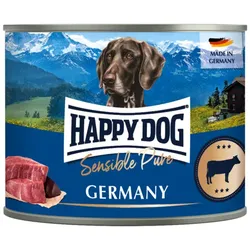 HAPPY DOG Sensible Pure 200g Hundenassfutter 6 x 200 Gramm Germany Rind