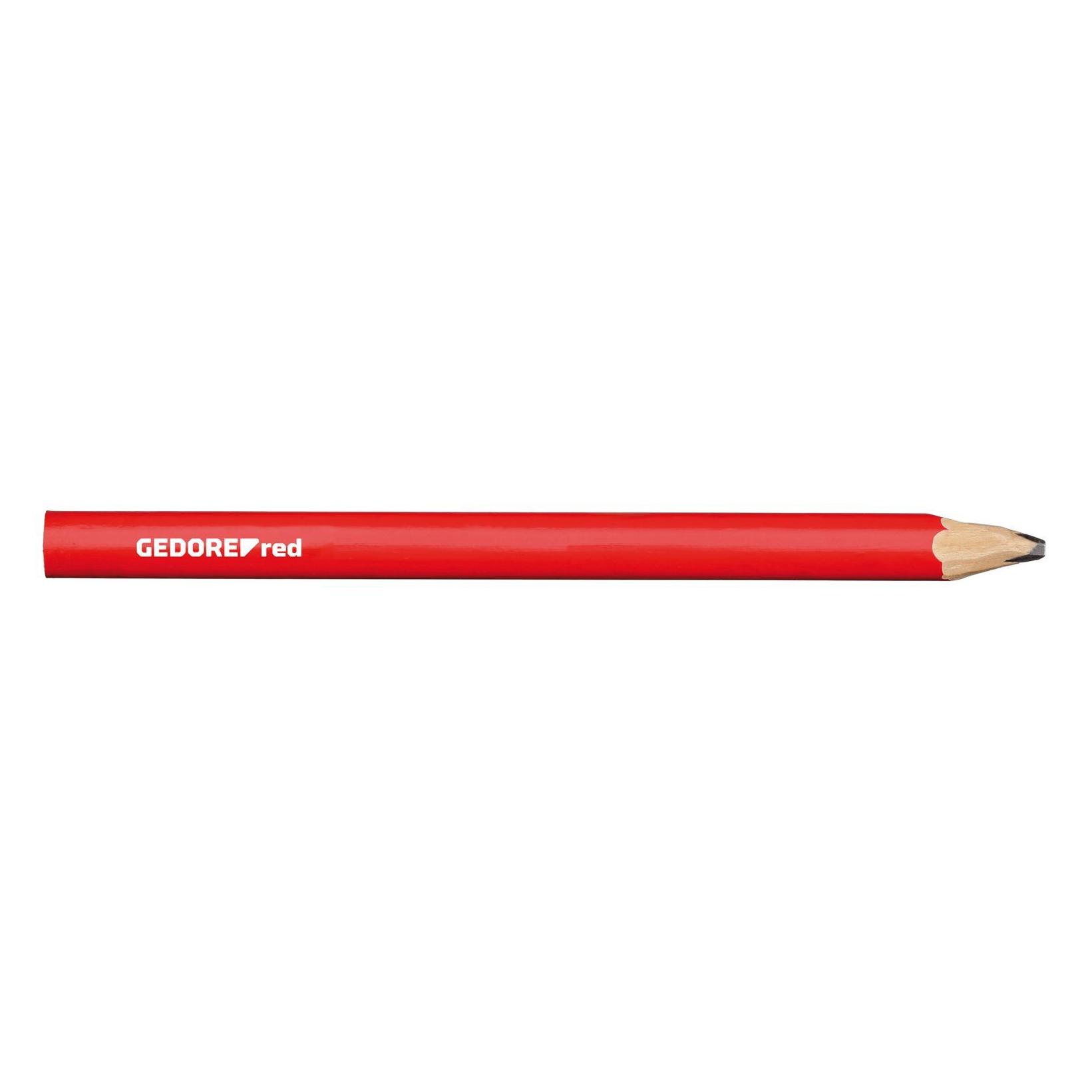Gedore Red red R90950012 Handwerker-Bleistift 75mm oval rot 12 Stück (HB, 12x) (3301432)