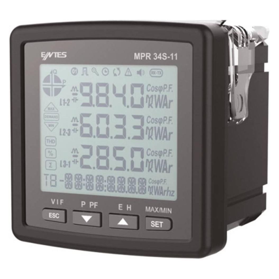 Entes Digitales Einbaumessgerät Multimeter Einbauinstrument (MPR-32-72)