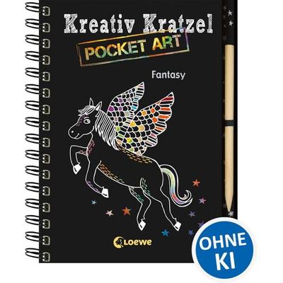 Kreativ-Kratzel Pocket Art: Fantasy, Gebundene Ausgabe von , Loewe, 978-3-7855-8673-0