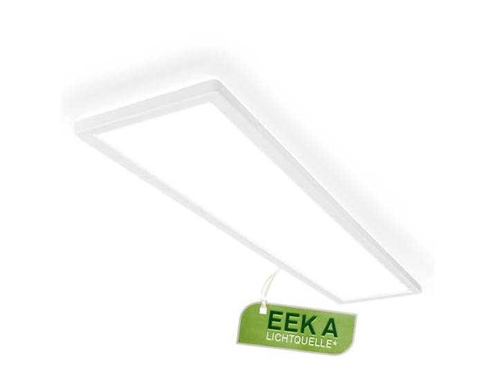 BRILONER - LED Deckenlampe 98cm mit EEK A Lichtquelle, 22,5W, 4800lm, flach, indirektes Licht, LED Lampe, LED Deckenleuchte, Wohnzimmerlampe, LED Panel, Küchenlampe, 98x20x3 cm, Weiß