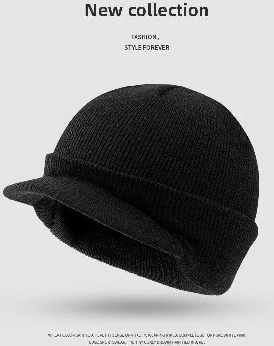 INF Bonnet en tricot pour homme Le noir