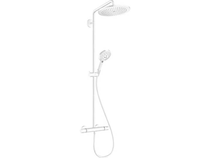 hansgrohe Croma Select S Colonne de douche 280 1 jet EcoSmart 9l/min avec mitigeur thermostatique\, blanc mat\, 26891700