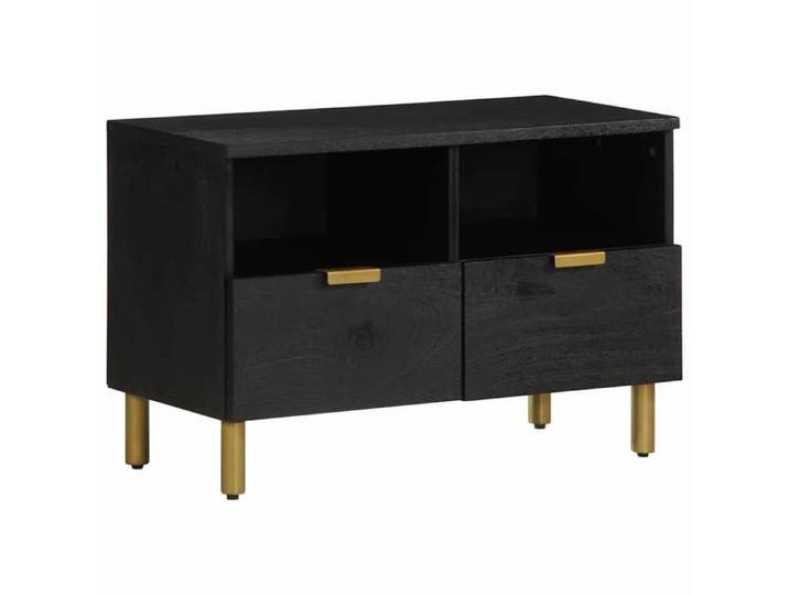 Moderne Meuble TV - noir - 70x33x46 cm - bois d'ingénierie - Étagères Rangement DVD @FR 8131