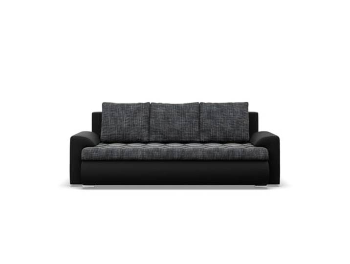 Mebligo Sofa 3-Sitzer FORESTA mit Schlaffunktion, Dunkelgrau + Schwarz