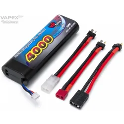 Vapex Battery Li-Po 2S 7.4v 30C 4000mAh Multi-contact (4000 mAh, 7.40 V)