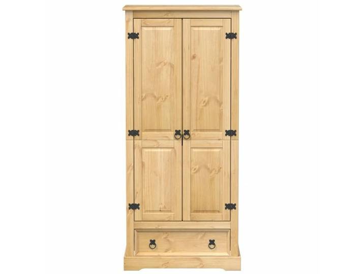 Moderne Garde-robe BURKE Armoire de chambre avec rangement Corona 76x50x170 cm bois de pin massif AA2067