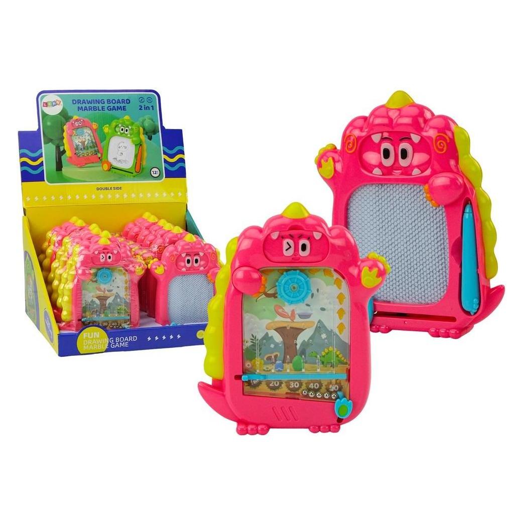Lean Toys Rosa Dinosaurier 2in1 Zeichenbrett (LEA18333-uniw)