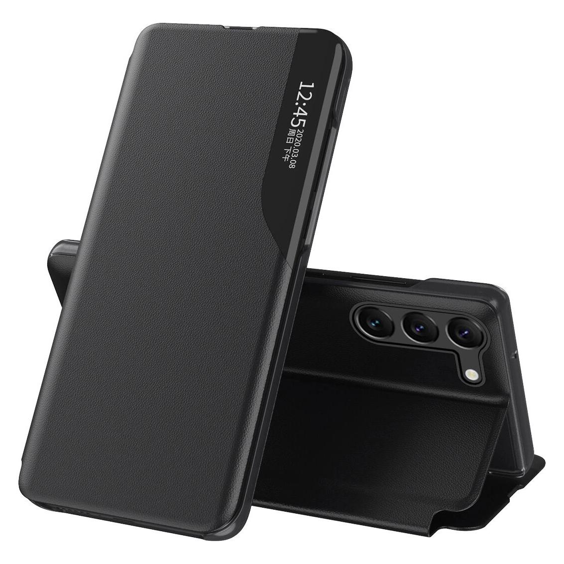 Hurtel Eco Leather View Case für Xiaomi POCO C65 / Redmi 13C mit Klappe - Schwarz (Xiaomi Poco C65, Xiaomi Redmi 13C) (1404978613)