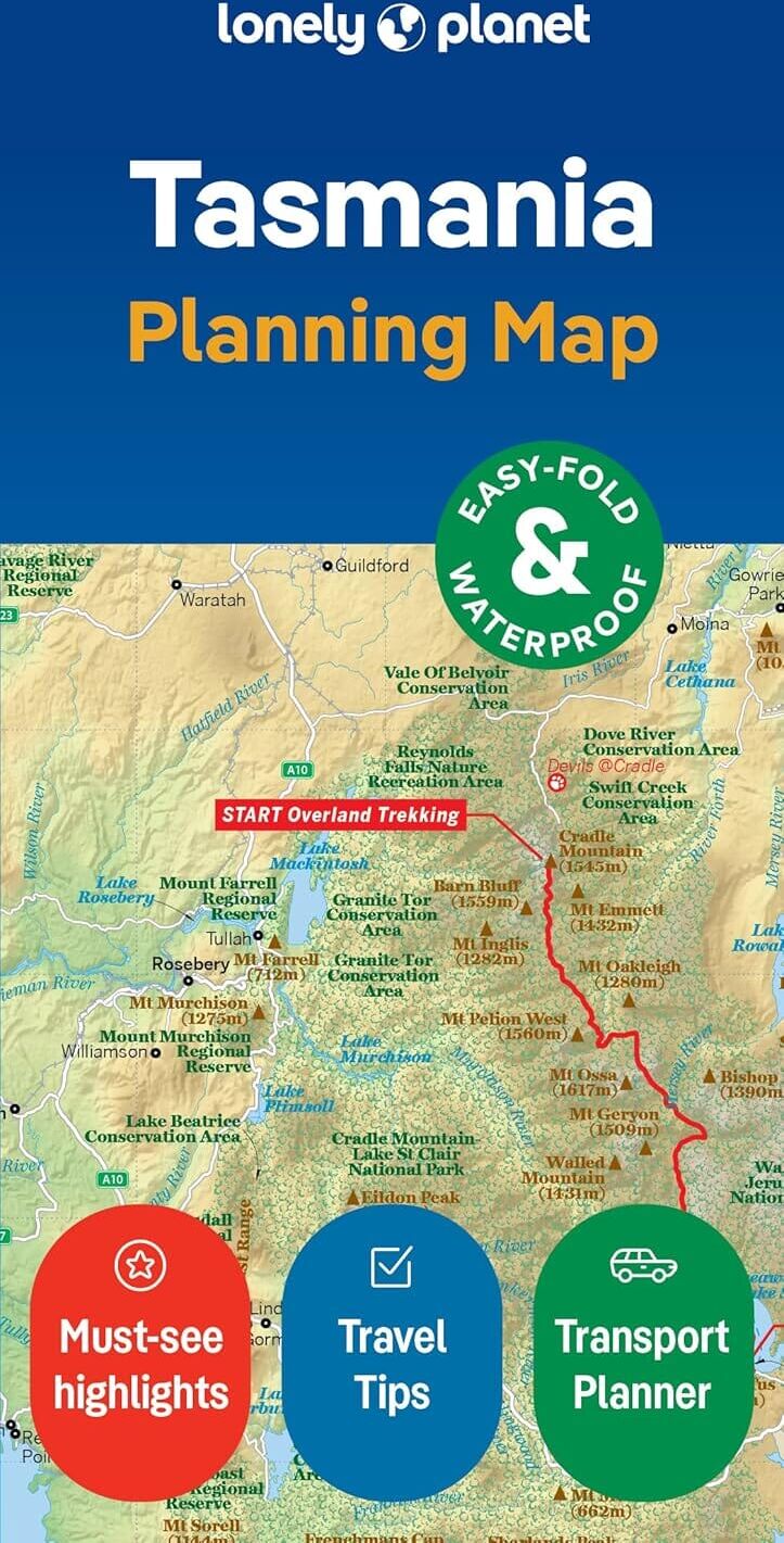 Lonely Planet EN Carte de planification (en anglais) - Tasmania   Lonely Planet