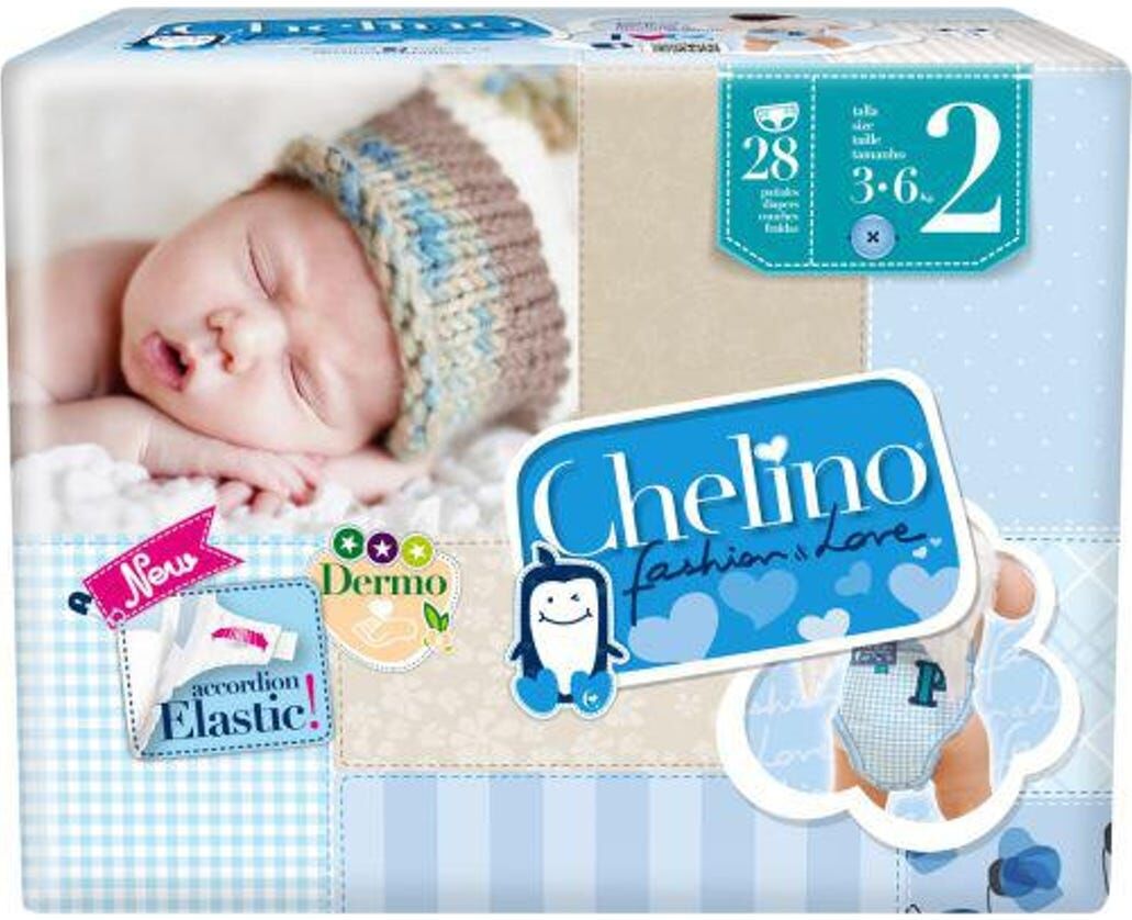 CHELINO Fashion&Love Pañales T2 3-6 Kg 28 uds