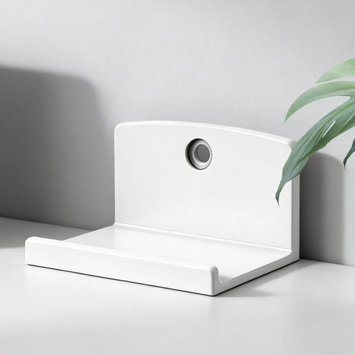 Wit Acryl Platenhouder voor Wandmontage - Display voor Verzamelobjecten - 6 x 6 x 6 cm