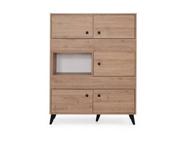 Xlmoebel Aufsatzregal Braunes Holzregal im modernen Design für Wohnzimmer und Büro, (1-St), Made in Europa