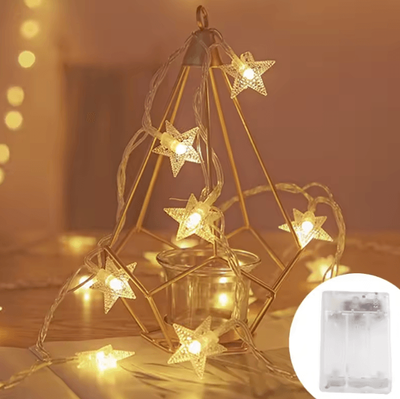 Inspire Curations LED Star Fairy String Lights Outdoor Decorative Garland Lights warm White 3m 20 Led