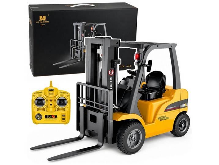 Wisam RC-Auto Huina 1577 1:14 Großer ferngesteuerter Gabelstapler RC Palettengreifer