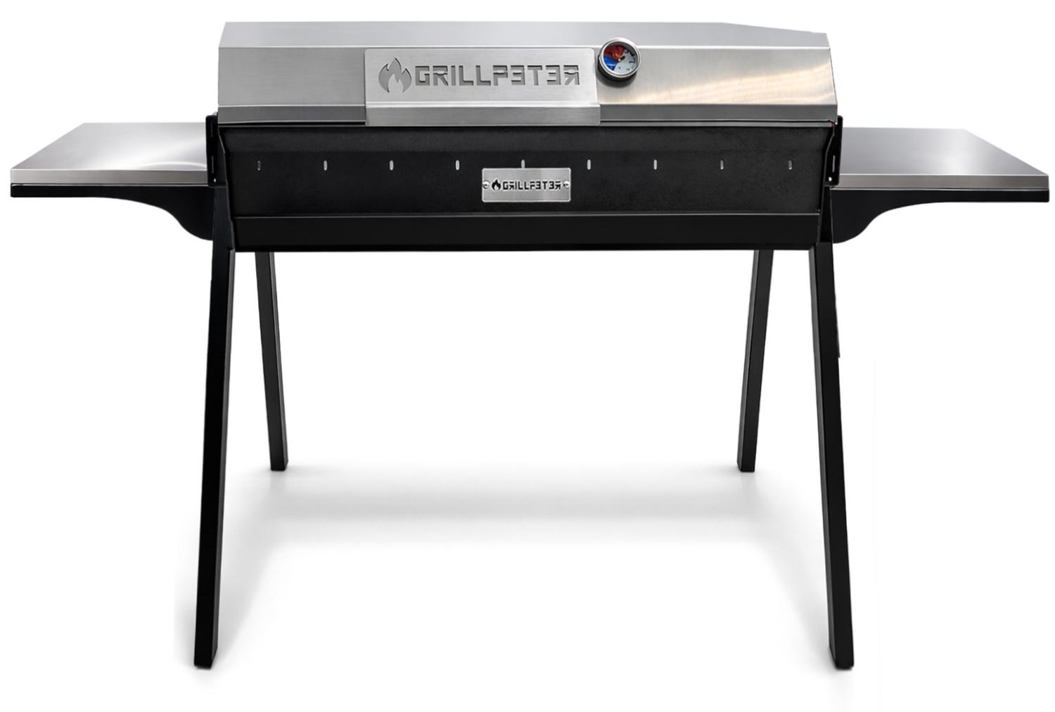 Mangal Altan 90 Schaschlikgrill 3mm Stahl mit Deckel Ablagen