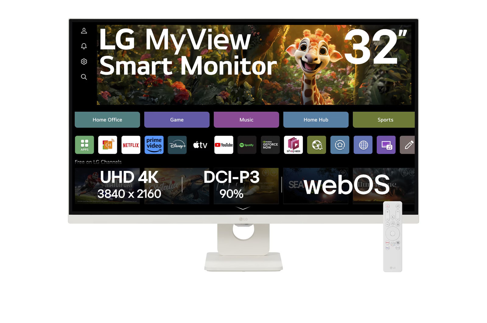 LG Smart Monitor 32U850SA-W 31.5 Zoll 4K (UHD) IPS Panel 16:9 Monitor