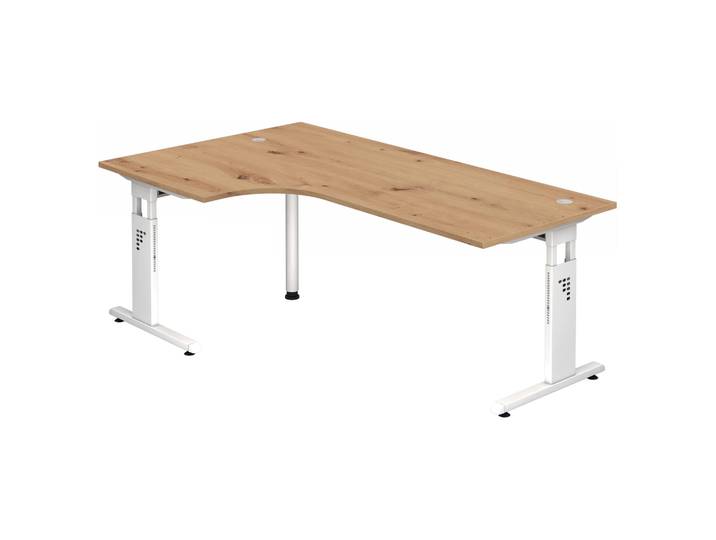 MEGA 82 W Schreibtisch Asteiche/Weiß