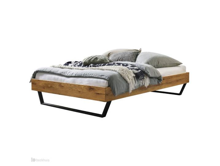 Bettgestell, Massivholz Wildeiche, Braun, 146×205 cm, Modern, Hasena