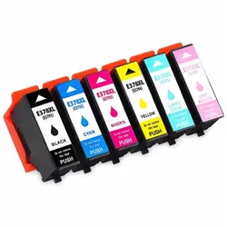 Kompatibles Druckerpatronen Set wie Epson 378XL Schwarz Cyan Magenta Gelb Light-Cyan Light-Magenta