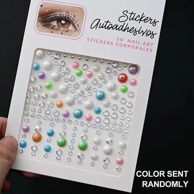 Uplift Picks GlamShine Rhinestone Face Stickers Self Adhesive Face Gem Stickers Festival Makeup Jewels 12