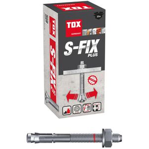Tox Schwerlastdübel S-Fix Plus, verzinkt, M10 x 120mm, 25 Stück