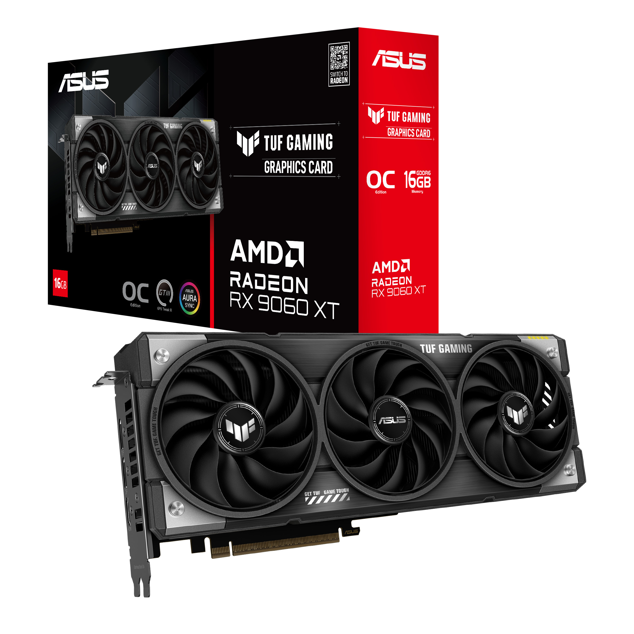 ASUS TUF Radeon RX 9060XT Gaming OC TUF-RX9060XT-O16G-GAMING Grafikkarte 16 GB