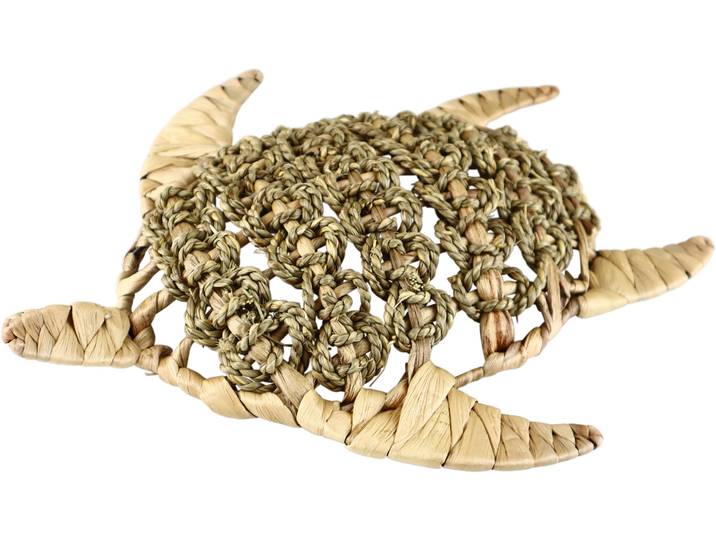 Dekofigur AM DESIGN Schildkröte aus Schilf , braun, B:30cm H:5cm, Dekofiguren, Dekofigur, handgefertigt