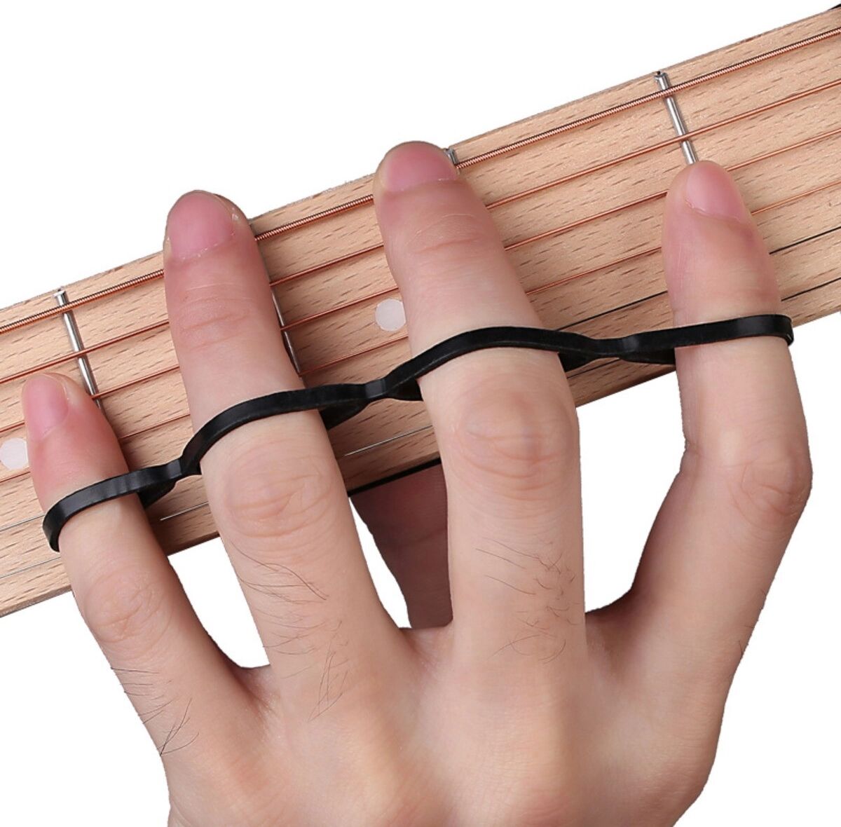INF Progressiver Silikon-Fingertrainer für Gitarre – Widerstandsbänder zur Steigerung von Fingerkraft, Geschwindigkeit und