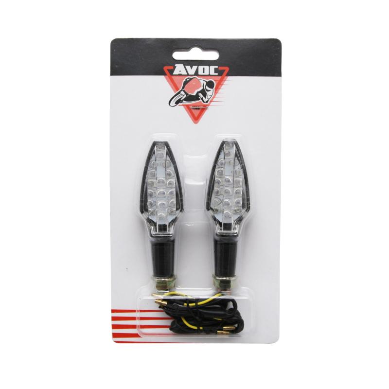 Clignotants LED Avoc Fuka transparent/noir