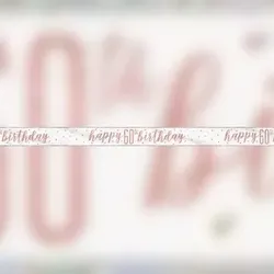 Banner roségold Zahl 60