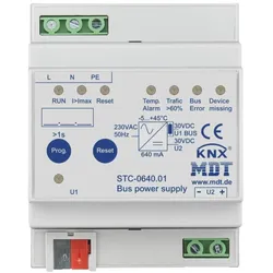 MDT Technologies KNX Busspannungsversorgung STC 4TE, Reiheneinbaugerät, 640mA, STC-0640.01