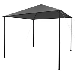vidaXL Pavillon 3x3 m Anthrazit Stoff und Stahl 180 g/m2
