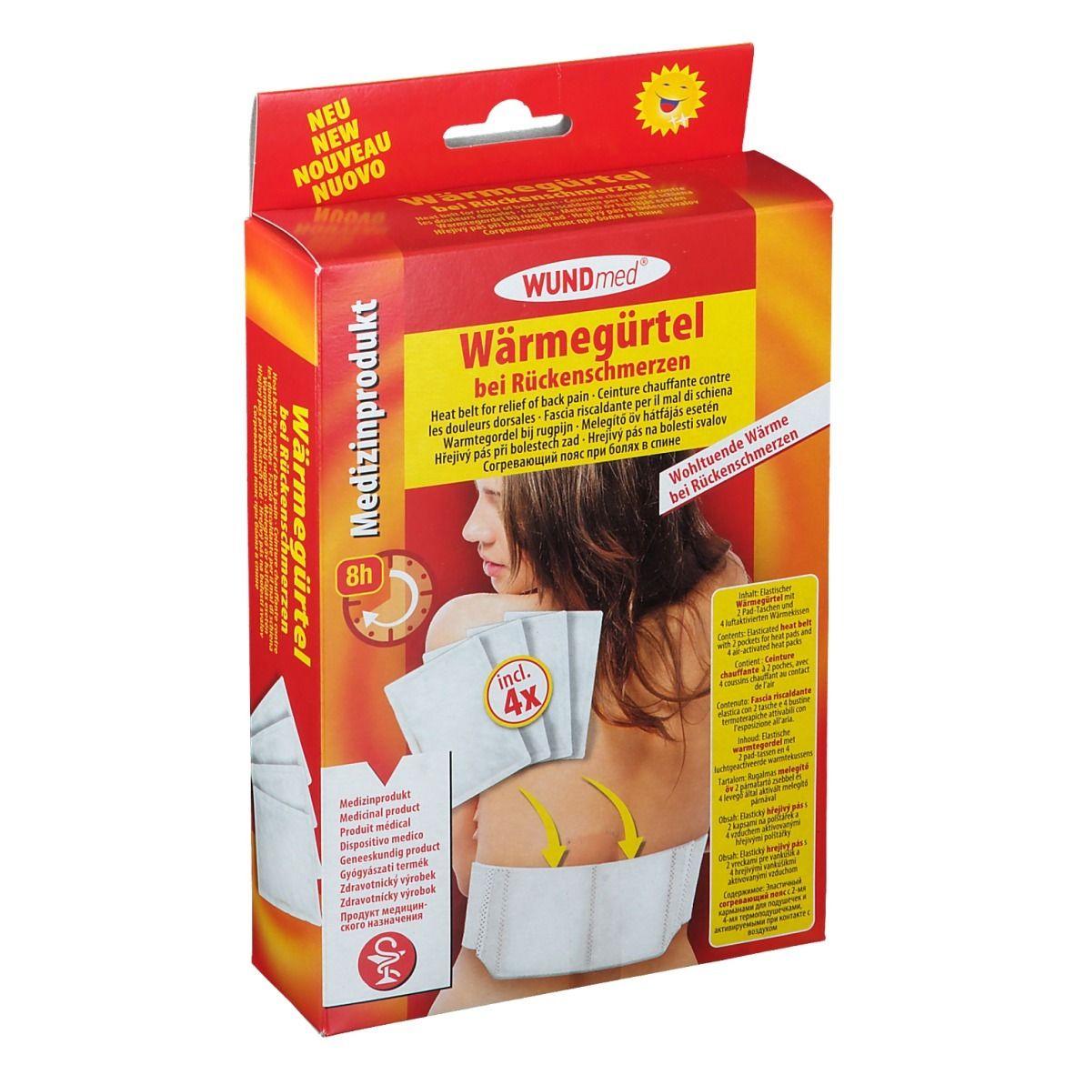 Wärmegürtel mit 4 Wärmkissen einmalgebrauch 1 St Wärmekissen