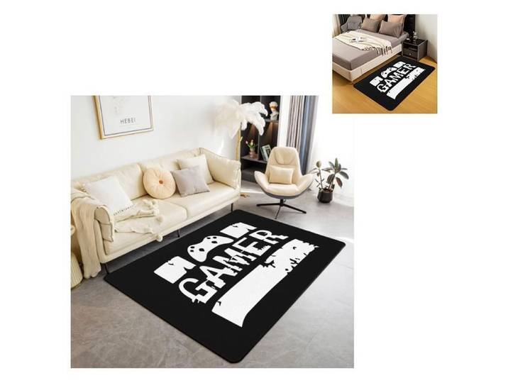 Jeux tapis de salon tapis chambre à coucher antidérapant tapis décoratif moelleux peluche gamer jeux vidéo Tapis 100x150cm TAPIS