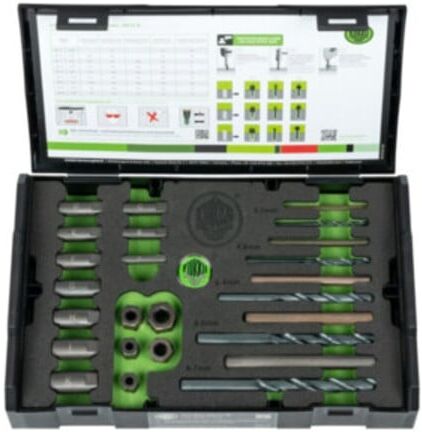 Jeu d'extracteurs de vis KUKKO 49-U-B complet avec extracteurs de vis 25 pièces pour M5-M16 (49-U-B)