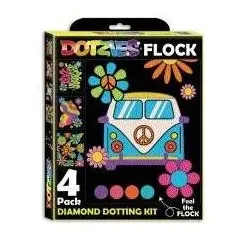 Diamond Dotz Erwachsene beflockte Neon Peace&Love