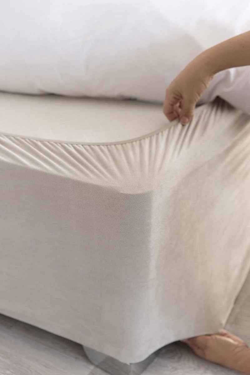 Elastische Boxspringhoes Wit - Bedrok Omslag voor King/Cal King