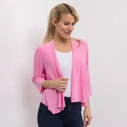 KIM & CO. Bolero, 3/4-Arm Deluxe Brazil Knit offene Front figurumspielend