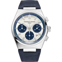 Frederique Constant Highlife Chronograph Automatic FC-391WN4NH6 - -,Matt with globe pattern embossed in the center,blau - 41mm