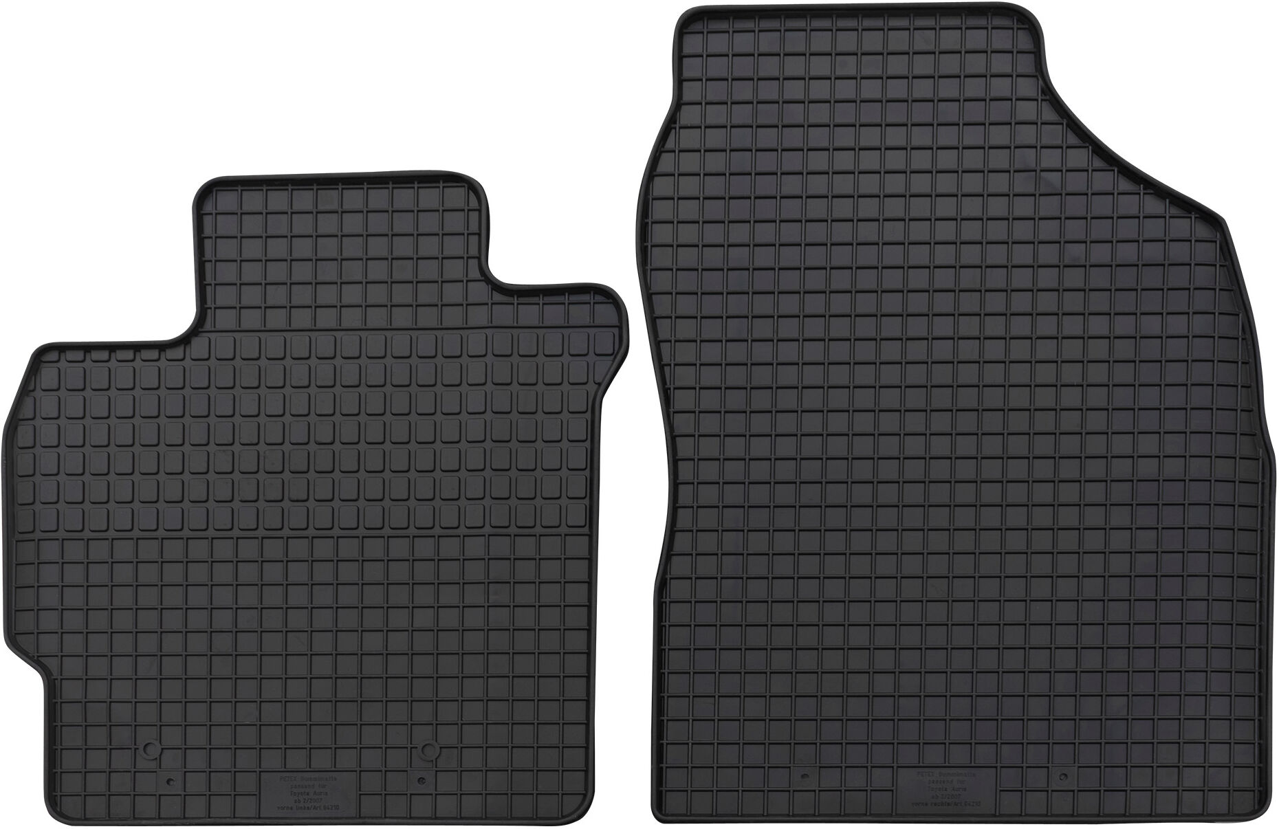 Petex Fußmattensatz Schwarz 94210
