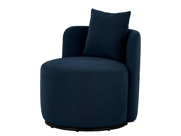 Fauteuil Pasao Bleu/Bleu marine Tissu Scara 73 x 67 x 75cm